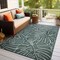 World Rug Gallery Contemporary Tropical Leaves Weather Resistant Indoor/Outdoor Area Rug 5' x 7' Green 4031GREEN5X7 - alternate 5